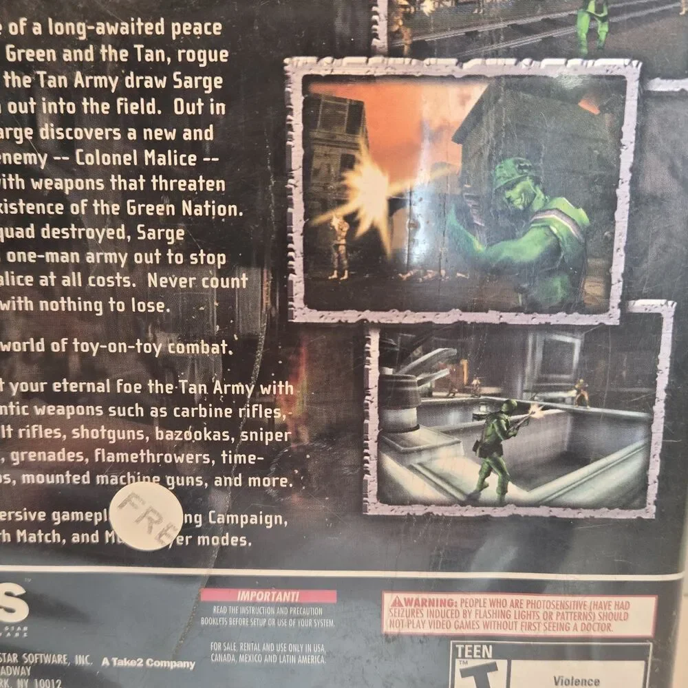Army Men: Sarge's War (Nintendo GameCube, 2004) - Tested & Working No Guide